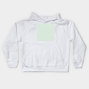 Gingham Light Green Kids Hoodie